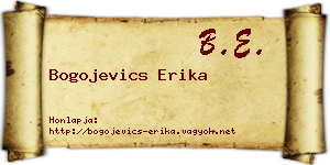 Bogojevics Erika névjegykártya